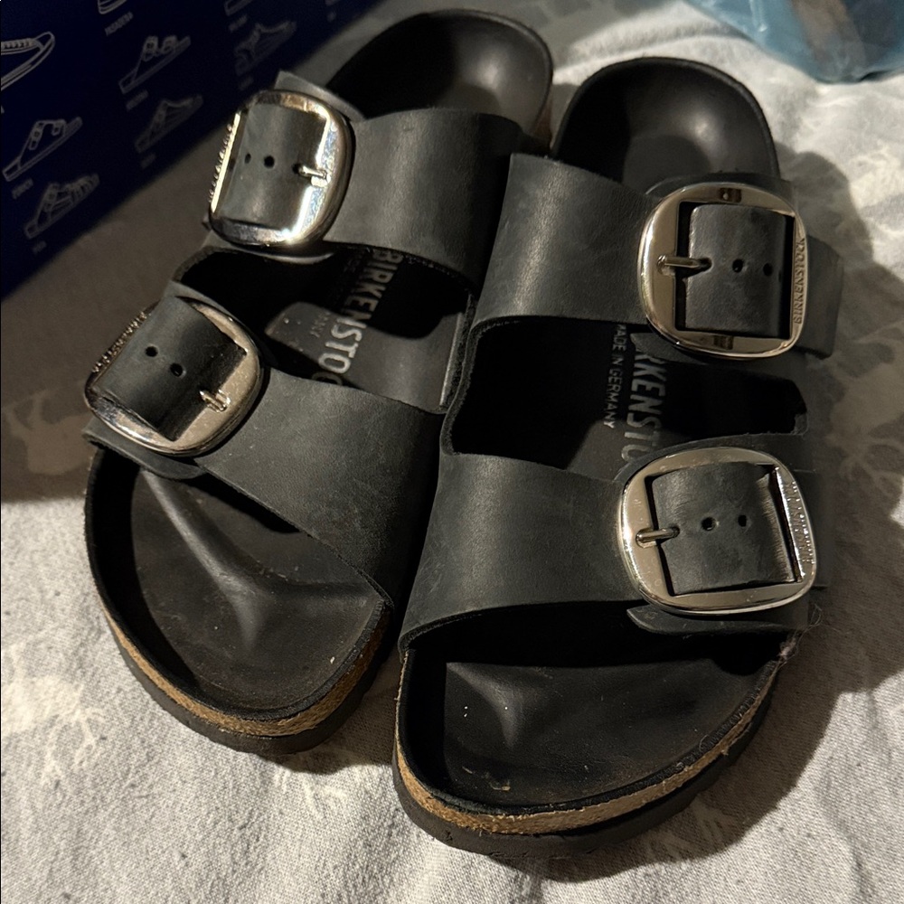 Birkenstock Black Double-Buckle Sandals